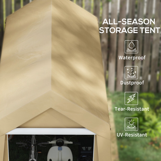 A2ZHOME 7' x 12' Garden Storage Tent: Heavy Duty, Waterproof, and Portable Outdoor Shed