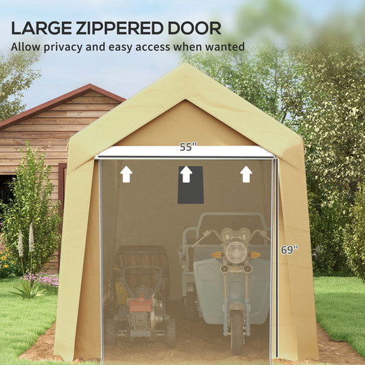 A2ZHOME 7' x 12' Garden Storage Tent: Heavy Duty, Waterproof, and Portable Outdoor Shed