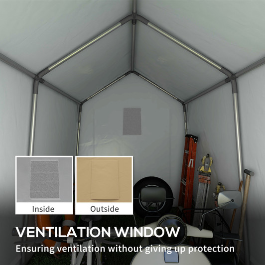 A2ZHOME 7' x 12' Garden Storage Tent: Heavy Duty, Waterproof, and Portable Outdoor Shed