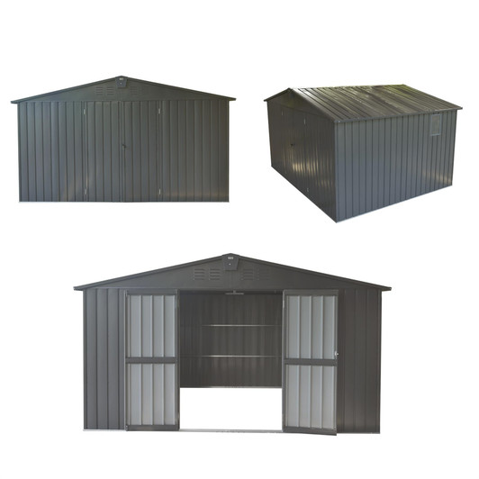 A2ZHOME Backyard Storage Shed 11' x 12.5': Durable and Secure Outdoor Garden Shed