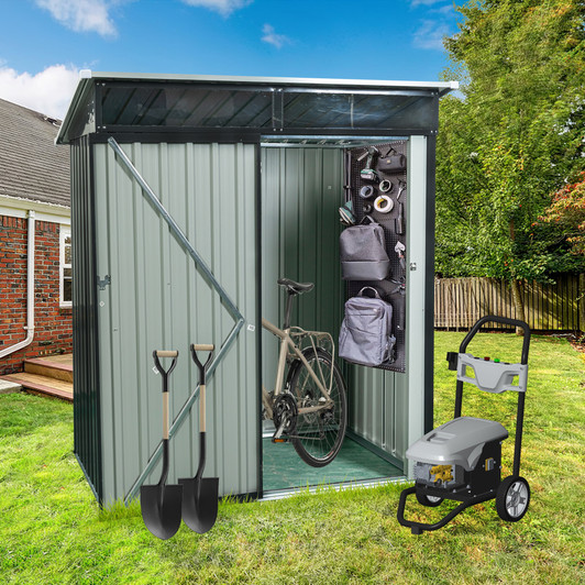 A2ZHOME TC53BL 5ft x 3ft Outdoor Metal Storage Shed: Compact, Durable, and Modern