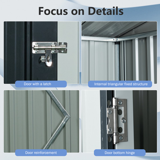 A2ZHOME TC53BL 5ft x 3ft Outdoor Metal Storage Shed: Compact, Durable, and Modern