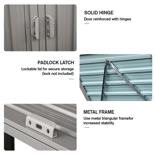 A2ZHOME Stores 3 Garbage Bin Shed: Secure and Stylish Storage for Your Trash Cans