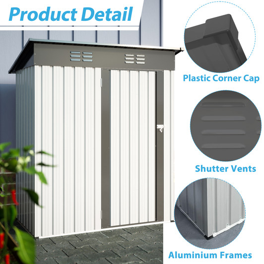 A2ZHOME 5 x 3 Ft Outdoor Storage Shed: Compact and Durable Solution for Your Outdoor Storage Needs