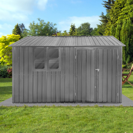 A2ZHOME 10ft x 8ft Metal Garden Shed: Spacious and Stylish Outdoor Storage Solution