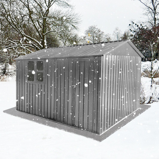 A2ZHOME 10ft x 8ft Metal Garden Shed: Spacious and Stylish Outdoor Storage Solution