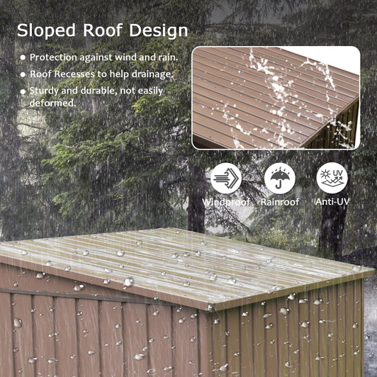 A2ZHOME Outdoor Storage Shed 6x4 FT: Secure and Versatile Storage for Your Outdoor Needs