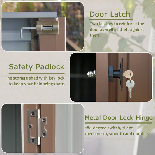 A2ZHOME Outdoor Storage Shed 6x4 FT: Secure and Versatile Storage for Your Outdoor Needs