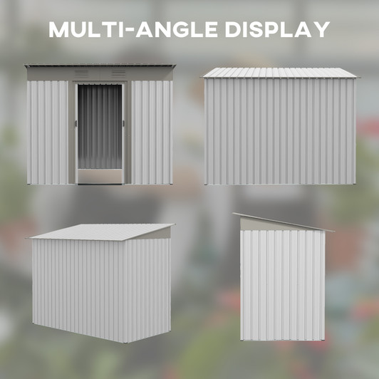 A2ZHOME 7' x 4' Metal Lean-To Garden Shed: Efficient and Stylish Outdoor Storage Solution