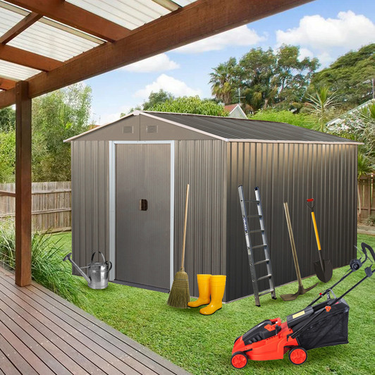 A2ZHOME 8x10ft Outdoor Metal Storage Shed: Durable and Spacious Storage Solution for Your Outdoor Needs