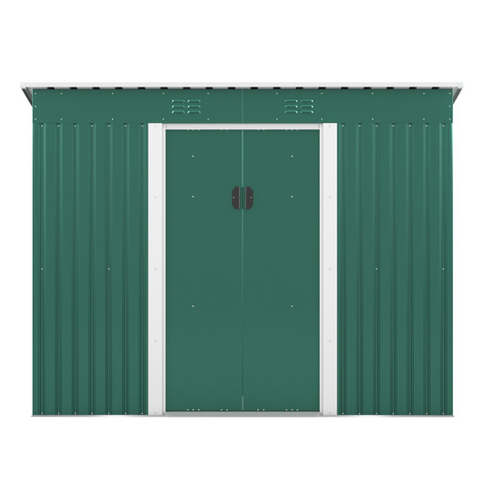 A2ZHOME 4.2'x9.1' Outdoor Storage Shed: Compact and Durable Storage Solution in Green
