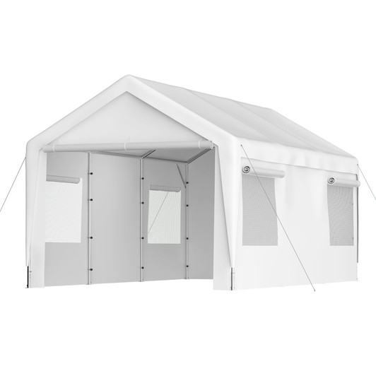 A2ZHOME 10x20 ft Heavy Duty Carport: Reliable All-Weather Protection for Your Vehicles