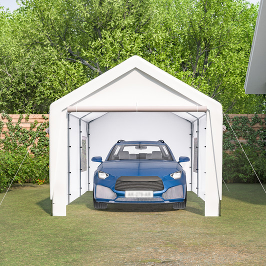 A2ZHOME 10x20 ft Heavy Duty Carport: Reliable All-Weather Protection for Your Vehicles