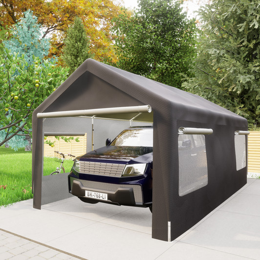 A2ZHOME 10x20 ft Heavy Duty Carport: Reliable All-Weather Protection for Your Vehicles