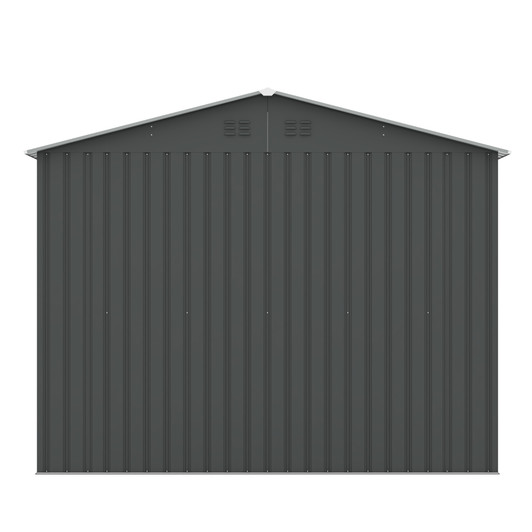 A2ZHOME 8' x 12' Hinge Outdoor Storage Room: Spacious and Versatile Gray Storage Solution