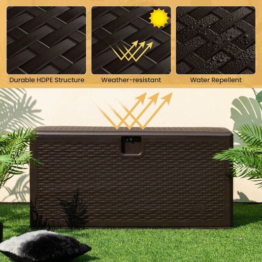 A2ZHOME 120 Gallon Outdoor Storage Box with Lockable Lid: Secure, Spacious, and Stylish Storage Solution