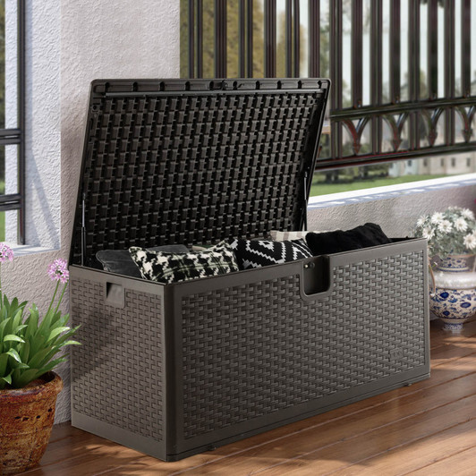 A2ZHOME 120 Gallon Outdoor Storage Box with Lockable Lid: Secure, Spacious, and Stylish Storage Solution