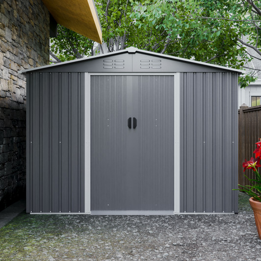 A2ZHOME 8x6 FT Outdoor Tool Storage Shed: Durable, Secure, and Spacious Storage Solution