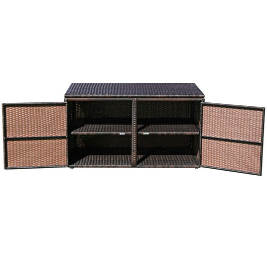 A2ZHOME 88 Gallon Garden Patio Rattan Storage Container Box: Stylish, Spacious, and Weather-Resistant Storage Solution