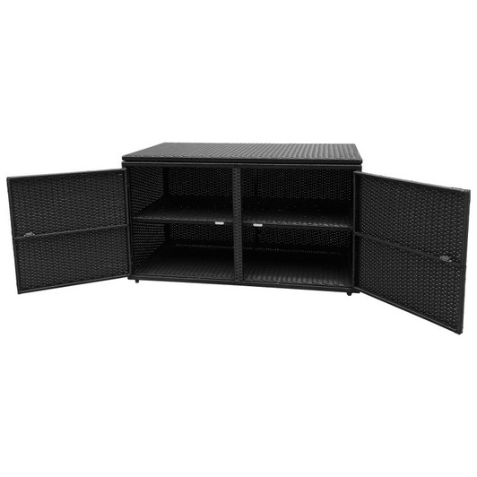 A2ZHOME 88 Gallon Garden Patio Rattan Storage Container Box: Stylish, Spacious, and Weather-Resistant Storage Solution