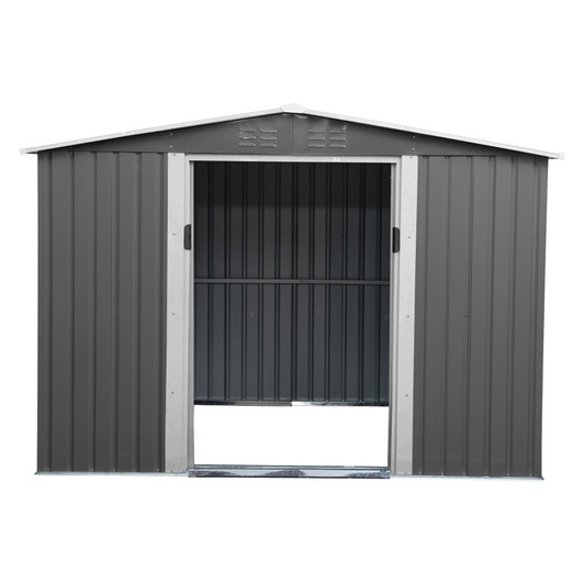 A2ZHOME 6 x 8 Ft Outdoor Storage Shed: Secure, Spacious, and Durable Metal Shed for Your Patio