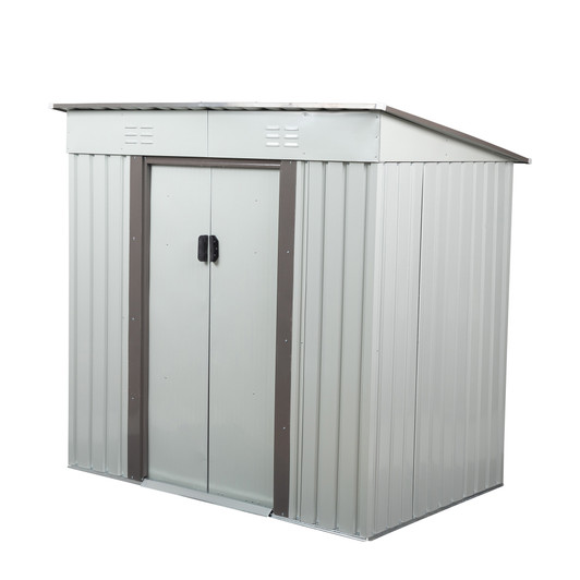 A2ZHOME 4 x 6 Ft Outdoor Storage Shed: Compact, Secure, and Stylish Metal Shed for Your Patio