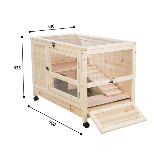 A2ZHOME Spacious Rabbit Cage - Comfortable and Secure Home for Your Furry Friend