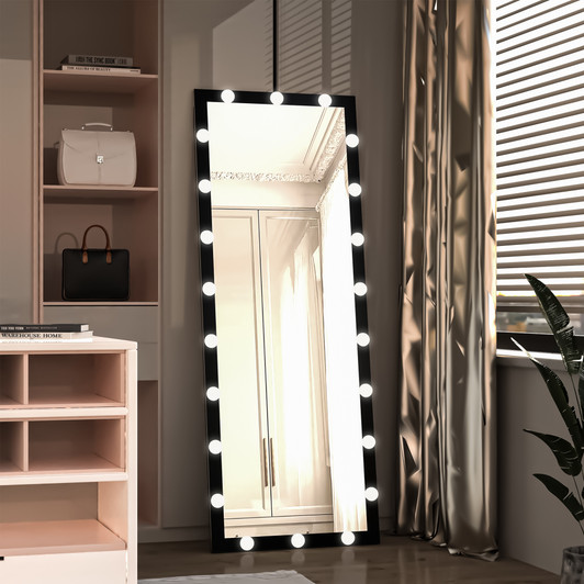 A2ZHOME Hollywood Full Length Mirror with Lights - Full Body Vanity Mirror with 3 Color Modes