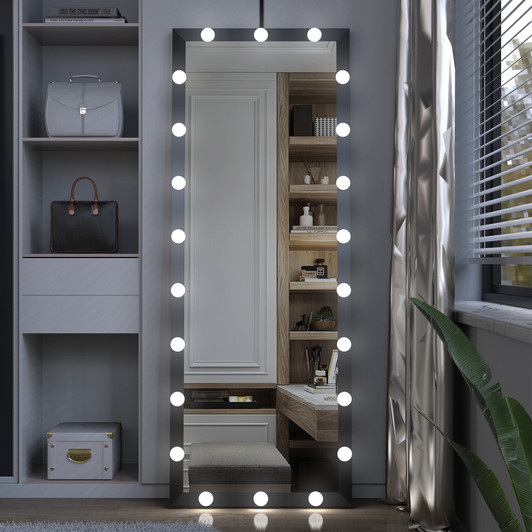 A2ZHOME Hollywood Full Length Mirror with Lights - Full Body Vanity Mirror with 3 Color Modes