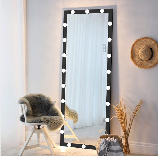 A2ZHOME Hollywood Full Length Mirror with Lights - Full Body Vanity Mirror with 3 Color Modes