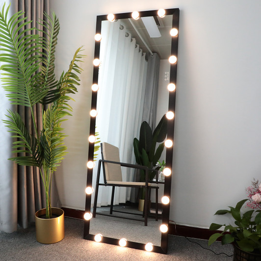 A2ZHOME Hollywood Full Length Mirror with Lights - Full Body Vanity Mirror with 3 Color Modes
