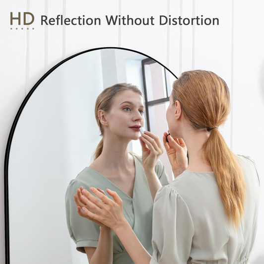 A2ZHOME Dolonm 71"x24" Arched Full Length Mirror, Black
