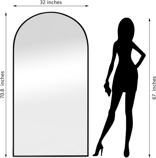 A2ZHOME 71x32 Inch Arch Full Length Mirror – Elevate Your Space with Modern Elegance