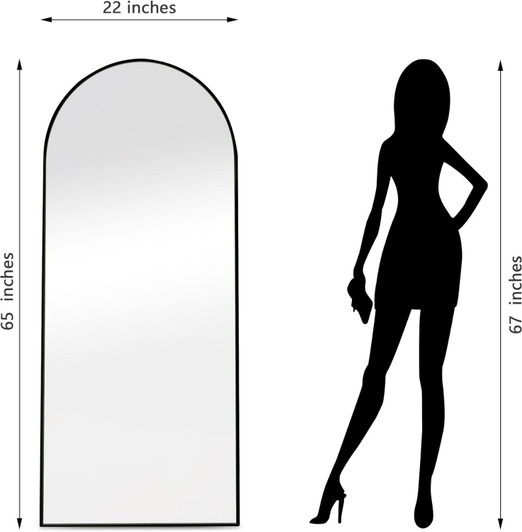 A2ZHOME 65x22 Inch Arch Full Length Mirror – Modern Elegance for Any Space