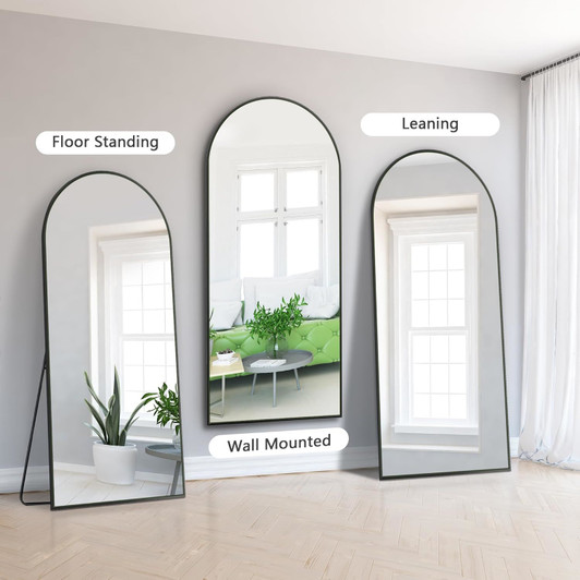 A2ZHOME 71x28 Inch Arch Full Length Mirror – Modern Elegance for Any Space