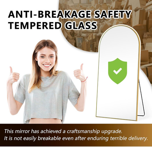 A2ZHOME 71x28 Inch Arch Full Length Mirror – Modern Elegance for Every Room