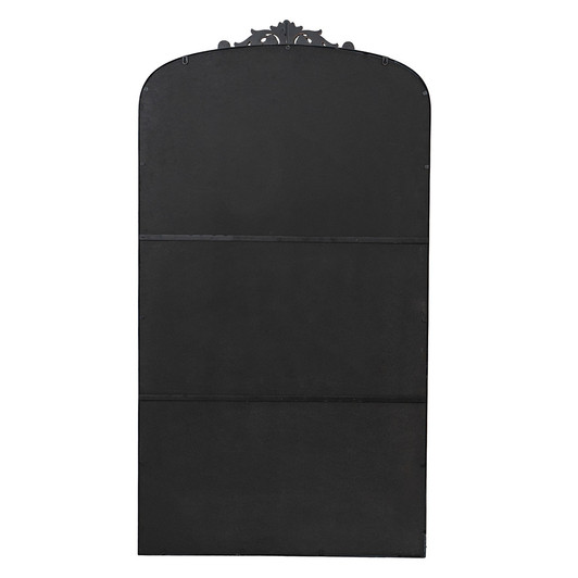 A2ZHOME 66" x 36" Full Length Arched Mirror – Large Black Mirror for Hanging or Leaning Against Wall, Ideal for Living Room
