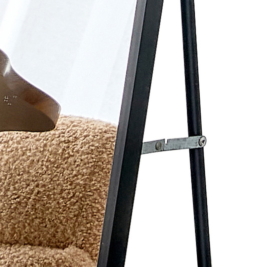A2ZHOME 65" x 23" Black Full-Length Mirror – Aluminum Alloy Frame, Wall-Mounted or Floor-to-Ceiling