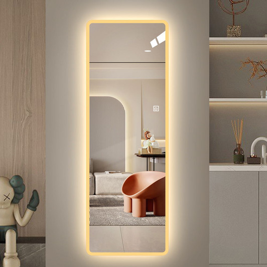 A2ZHOME 65" x 22" Full Body Mirror with Lights – Wall Hanging, Dimmable with 3 Color Lighting