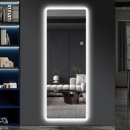 A2ZHOME 65" x 22" Full Body Mirror with Lights – Wall Hanging, Dimmable with 3 Color Lighting