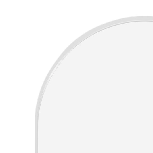 A2ZHOME White 63" x 20" Metal Arch Stand Full-Length Mirror – Modern Free-Standing Design