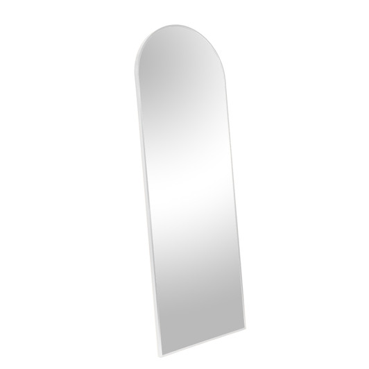 A2ZHOME White 65" x 22" Metal Arch Stand Full-Length Mirror – Modern Free-Standing Design