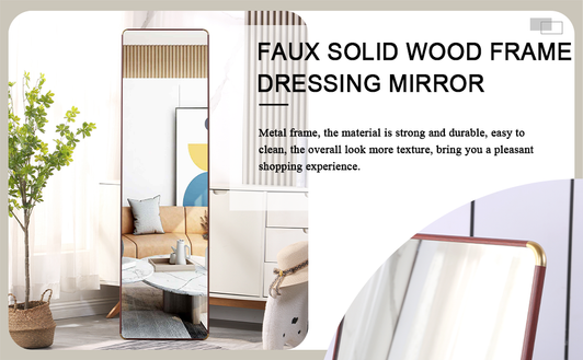 A2ZHOME 4th Generation Floor Standing Full-Length Mirror, 60" x 16.5", Wall Mounted for Bathroom, Bedroom, Foyer, Clothing Store