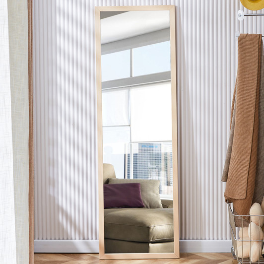 A2ZHOME Third Generation Full-Length Mirror with Thickened Border, 57.9" x 18.1", Dressing and Decorative Mirror for Bedroom, Entrance, Clothing Store