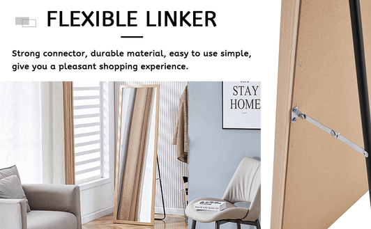 A2ZHOME Third Generation Full-Length Mirror with Thickened Border, 57.9" x 18.1", Dressing and Decorative Mirror for Bedroom, Entrance, Clothing Store