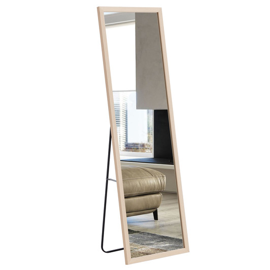 A2ZHOME Third Generation Full-Length Mirror with Thickened Border, 57.9" x 18.1", Dressing and Decorative Mirror for Bedroom, Entrance, Clothing Store