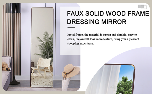 A2ZHOME 4th Generation Floor Standing Full-Length Mirror, 60" x 16.5", Wall Mirror for Bathroom, Bedroom, Foyer, Clothing Store