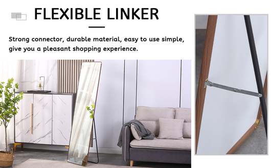 A2ZHOME 4th Generation Floor Standing Full-Length Mirror, 60" x 16.5", Wall-Mounted Bathroom Makeup Mirror, Bedroom Foyer, Clothing Store