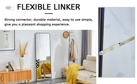 A2ZHOME 4th Generation Floor Standing Full-Length Mirror, 65" x 23.2", Wall-Mounted Bathroom Makeup Mirror, Bedroom Foyer, Clothing Store