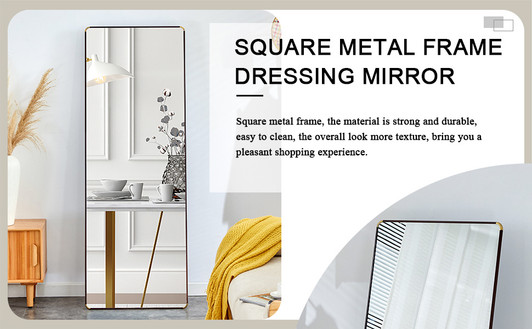 A2ZHOME 4th Generation Floor Standing Full-Length Mirror, 65" x 23.2", Wall-Mounted Bathroom Makeup Mirror, Bedroom Foyer, Clothing Store
